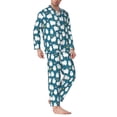 thumbnail image 2 of Balery Cute Sheep And Hearts Pattern Pajama Sets for Men Long Sleeve 2 Piece Sleepwear Loungewear Sets Soft PJ's with Pockets Long Sleeve Comfy Pj Sets-Large, 2 of 7