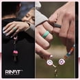 thumbnail image 2 of Silicone Wedding Rings for Men & Women by Rinfit. Male & Female Rubber Bands. Two-Tone Collection, 2 of 5
