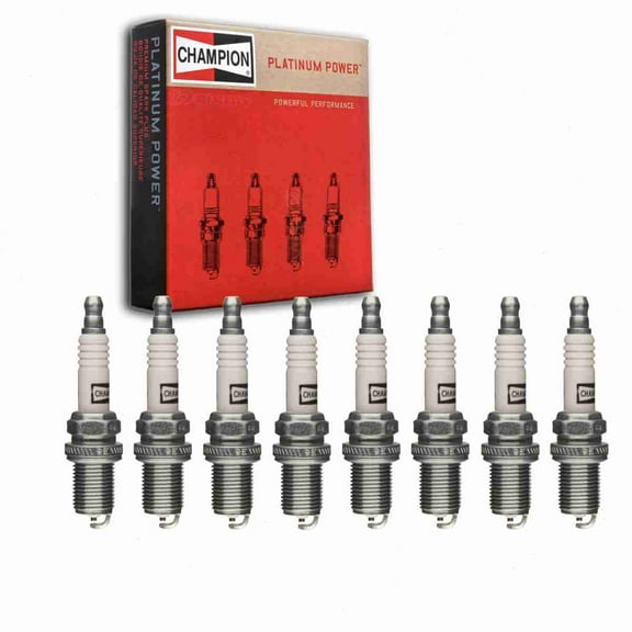 8 pc Champion Platinum Spark Plugs compatible with Audi A8 Quattro 4.2L V8 2007-2012