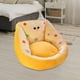 thumbnail image 5 of Cojín de silla, cojín de sofá perezoso, almohada de piso de dibujos animados para habitación de niños, Amarillo, 5 of 7
