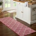 thumbnail image 3 of Town & Country Non‑Slip, Washable, Multi‑Use, Decorative Rug, Polyester, 24" x 72", Red, 3 of 11