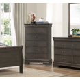thumbnail image 5 of Miekor Furniture Classic Louis Philippe Style Stained Gray Finish Chest of 5x Drawers Traditional Design Bedroom Furniture W5U393, 5 of 8