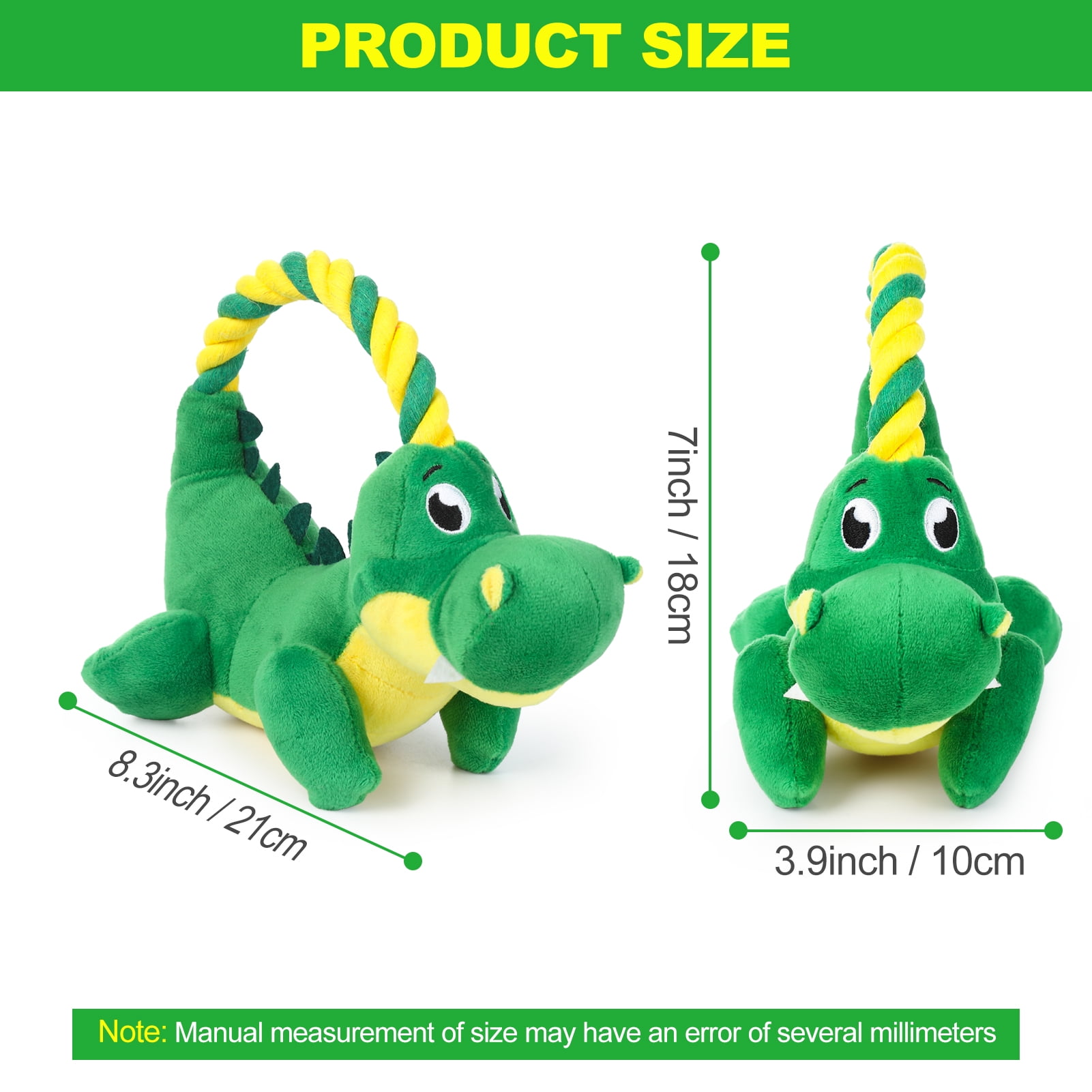 Kitsin 2 Pack Squeaky Plush Dog Toys, Unique Shape Dog Chew Toy, Stuffed Interactive  Dog Toys for Small Medium Large Dogs, Trophy Medal 
