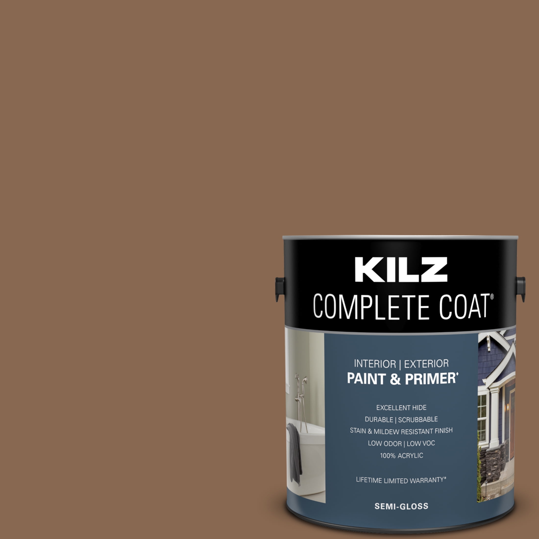 Caramel Nut, KILZ Complete Coat Interior/Exterior Paint & Primer, 1