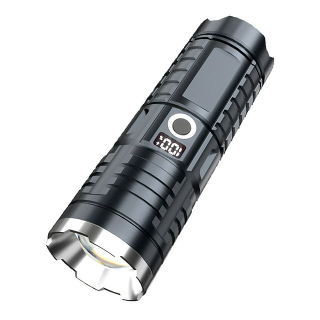 High Power LED Wick Telescopic Digital Display With Large Capacity Battery Type-C Fast Charging Outdoor Waterproofs Flashlight