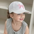 thumbnail image 2 of Tfken Baby Girls Boys Hat Cozy Bow Print Adorable All-Season Baseball Cap White, 2 of 3