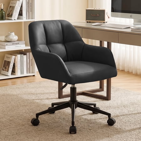 modern mid-century faux leather office product