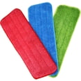 thumbnail image 1 of 6Pack Reusable Microfiber Mop Pads for Floor Cleaning, Washable Replacement Hook and Loop Cleaners, 14x42cm, 1 of 5