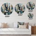 thumbnail image 4 of Designart "Reality Transcendence I" Abstract Landscape Metal Round Wall Art, 4 of 5
