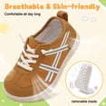 thumbnail image 6 of Barerun Toddler Shoes Boys Girls Non-Slip Tennis Shoes Flats,Wide, Pull-On, Square Toe,Brown,8 Toddler, 6 of 9
