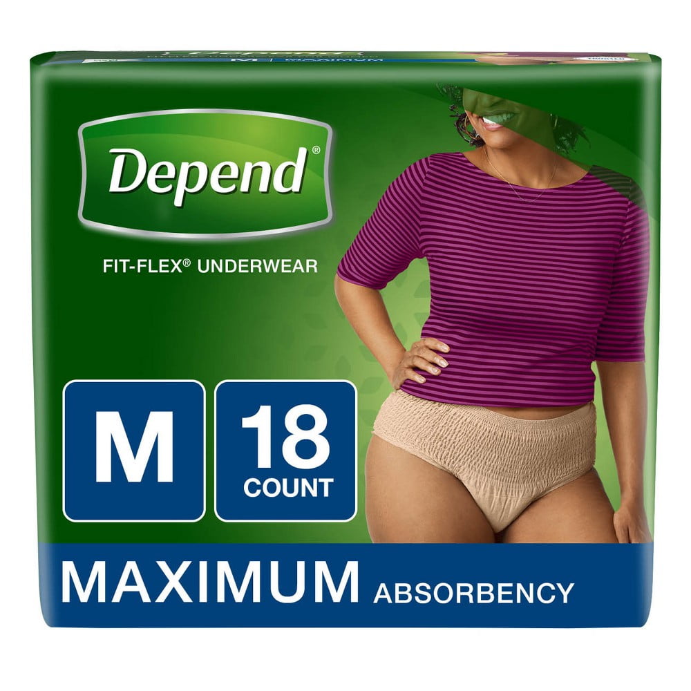 Depend Fresh Protection Underwear for Women Maximum Absorbency (Pack of 4)