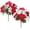 Red+with, variant on Christmas Artificial Flowers Poinsettia Bouquet Mixed Christmas Bush Winter Flowers Arrangment for Home Kitchen Decor Holiday Cemetery 9in