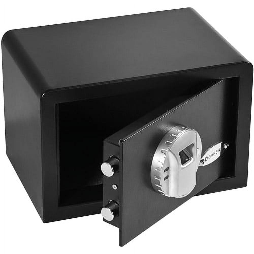 Barska AX11620 Biometric Fingerprint Mini Security Home Safe Box 0.29 Cubic Ft, Black, 12" x 8" x 7.75"