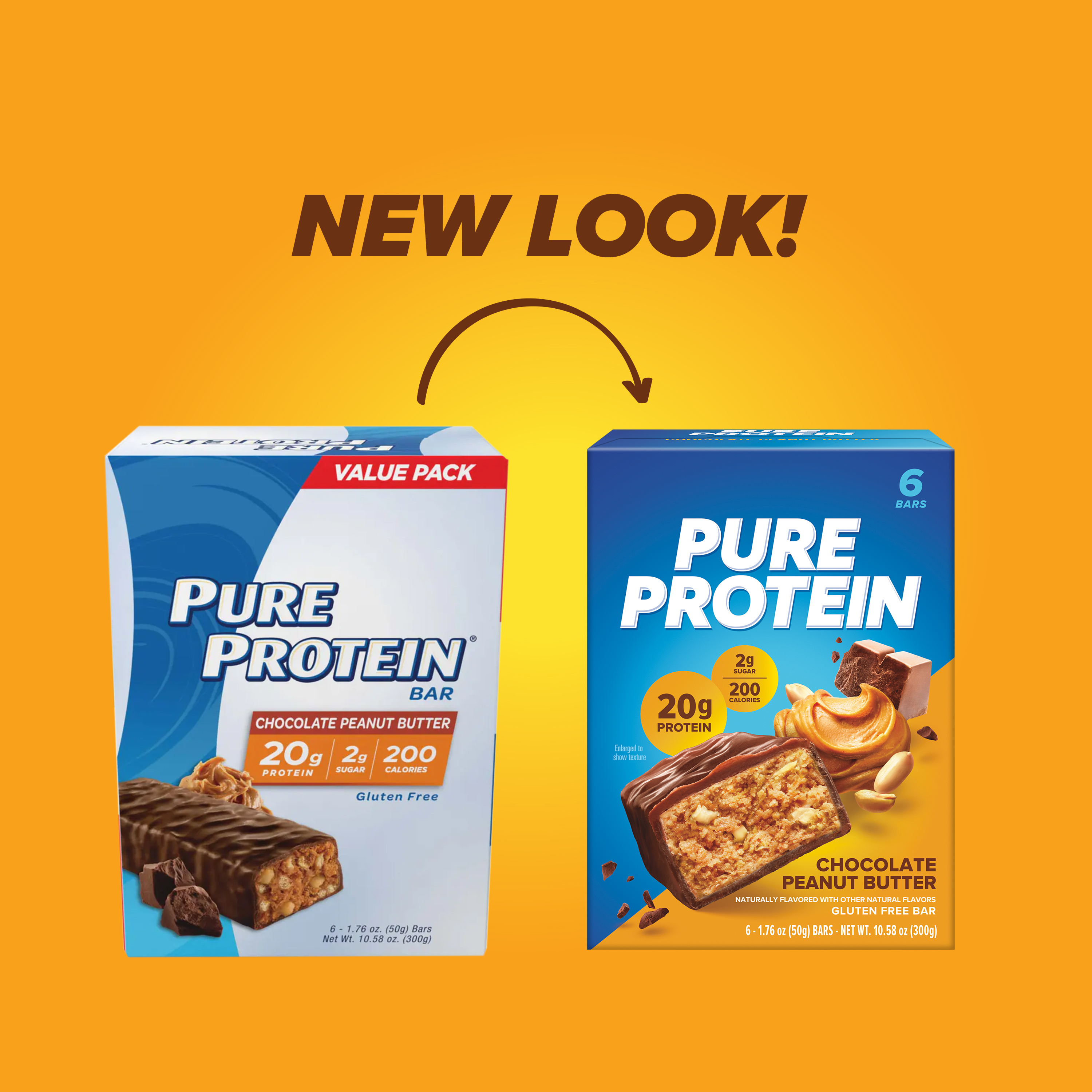 Pure Protein Bars, Chocolate Peanut Butter, 20g Protein, Gluten Free, 1.76 oz, 6 Ct - image 4 of 6