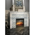 thumbnail image 2 of 5 pack Frost White 12-in. x 12-in. Glossy Finished Cermaic Mosaic Wall Tile (5 sq. ft./Case), 2 of 5