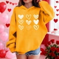 thumbnail image 4 of Posijego Girls Valentine's Day Hooded Tops Loose Lightweight Hoodie Pullover Sweatshirt Long Sleeve Oversized, 4 of 8