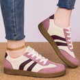 thumbnail image 2 of Sewkxo Women's Fashion Sneakers Comfortable Walking Shoes Casual Lace-Up Non Slip Sneakers,Purple 39, 2 of 4