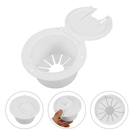 FESTFENDS 1Set Rv Power Cord Cover White Plastic Square for Motorhomes Cable Management 11.8X11.8X2.7in