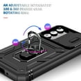thumbnail image 4 of Allytechgroup Rugged Hybrid Case Cover for Samsung Galaxy A16 5G, Ring Holder Stand Anti-Scratch Shockproof Sliding Lens Protector Bumper Phone Case for Women Men, Black, 4 of 11