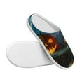thumbnail image 3 of Disketp Spooky Halloween Women's Men's Slippers Plush Slip-On House Slipper for Winter Indoor Soft Cushion Non-slip Fluffy Slides Slippers-37/38, 3 of 7