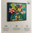 thumbnail image 2 of Vase Of Tropical Flowers II Flowers In Vase Paintings Canvas Wall Art by Art Remedy, Black Floater Frame, 41" x 41", 2 of 6