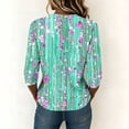 thumbnail image 7 of Warop Women's 3/4 Sleeve Tunic Tops Casual Trendy Printed Round Neck Blouses Fit Pullover T Shirts, 7 of 7
