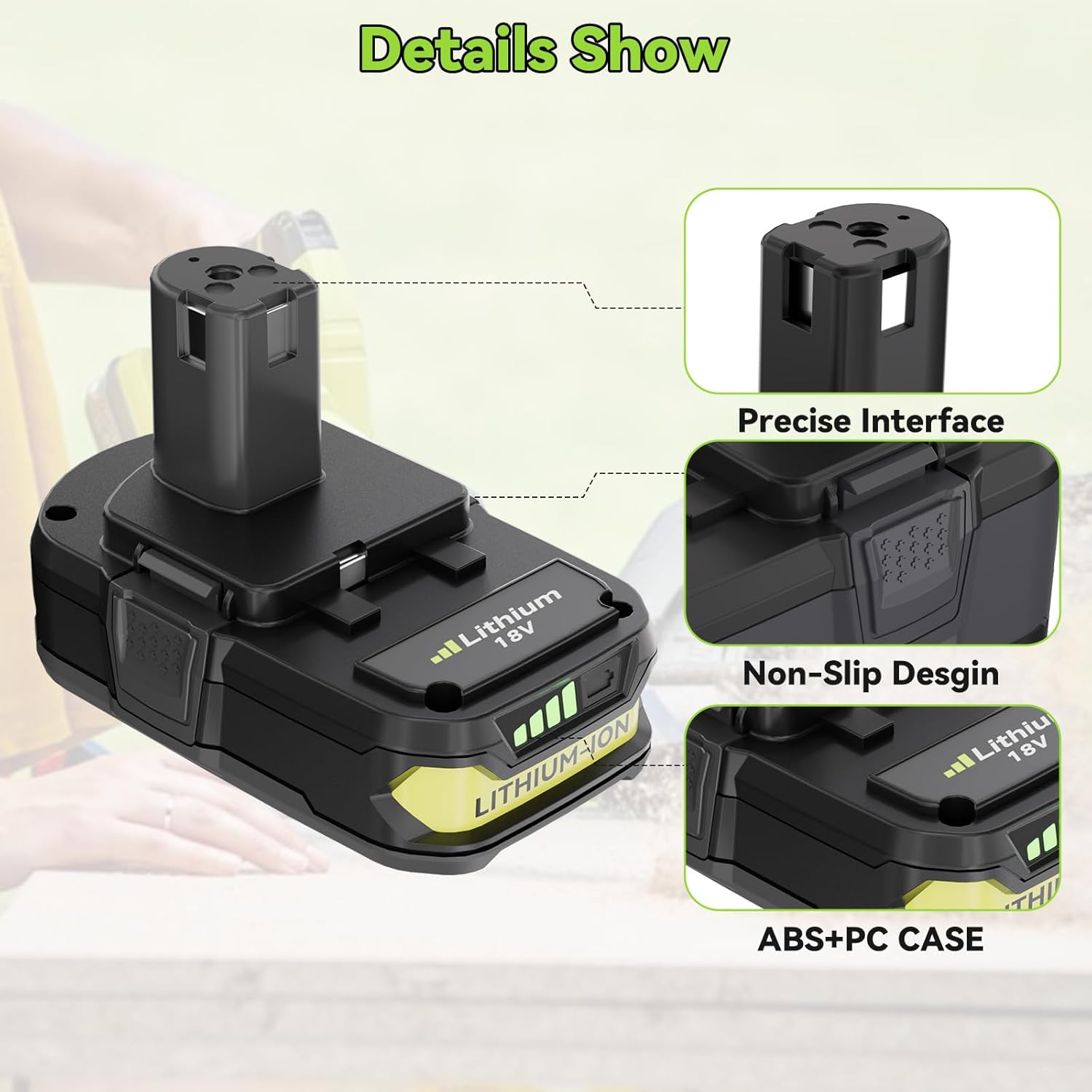 2Pack 3.0Ah High Capacity P108 Replacement for Ryobi 18V Battery Lithium Ion P102 P103 P104 P105 P107 P108 P109 P122 Compatible with Ryobi Cordless Power Tools