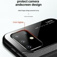 thumbnail image 4 of Leather case back cover Protective Cover Phone Case Glass Back Shell For Samsung Galaxy S20 Ultra (Black), 4 of 6