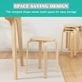 thumbnail image 6 of Topbuy Set of 4 Stacking Bentwood Stool Round Dining Chair Backless Bar Stool Natural, 6 of 8