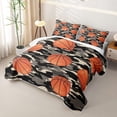thumbnail image 3 of Erosebridal Cartoon Basketball Quilt King, Beige Camouflage King Coverlet Set for Boys and Girls, 3-Piece, 3 of 7