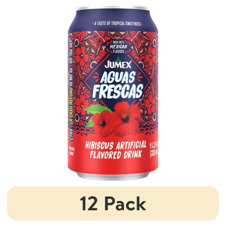 (12 pack) Jumex Hibiscus Flower Agua Fresca, 11.3 oz
