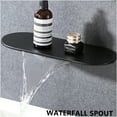 thumbnail image 4 of JERFIT Matte Black Wall Mount Waterfall Bathroom Sink Faucet, Single Handle Modern Tub Filler with Rough in Valve, High Flow Deck Mount Faucet for Vanity, 4 of 10