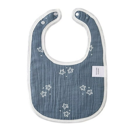 

QWZNDZGR Kangobaby 100% cotton 6 layers soft with snap baby saliva towel crepe muslin design fashion print baby bandana drool bibs