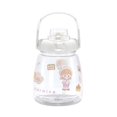 thumbnail image 2 of FSAGAE Large Capacity Plastic Water Bottle 1100 ml with Straw for Students and Kids White A`, 2 of 9