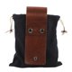 thumbnail image 1 of Bolsa de forrajeo, Bolsa plegable para Bushcraft, Bolsa de forrajeo de lona encerada(cuero negro), 1 of 5