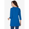 thumbnail image 2 of Woman Within Plus Size Perfect Three-Quarter Sleeve Crewneck Tunic, 2 of 6