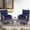 Grey Rattan & Blue Cushion, variant on TUAREX Outdoor Patio Swivel Wicker Glider Chair Set, 2 Swivel Rocking Lounge Rattan Chairs with Side Table, Overstuffed Washable Cushions for Porch, Balcony, Garden, Brown Rattan Beige Cushions