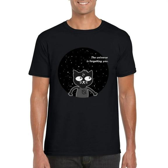 Moody Existential Art The Universe Is Forgetting You Graphic T-Shirt, for men & women, up to size 5XL