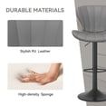 thumbnail image 6 of Hawsaiy Modern Swivel Bar Stools Set of 2, Faux Leather Upholstered Counter Height Bar Chairs, Waterproof Barstools for Kitchen Island & Home Bar,Gray, 6 of 10