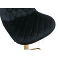 thumbnail image 6 of Guyou Modern Swivel Bar Stools Set of 2, Adjustable Velvet Counter Height Kitchen Bar Chairs with Footrest and back for Pub Kitchen Island Dining Room, Black, 6 of 14