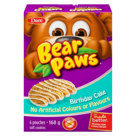 Bear Paws Birthday Cake Cookies, Dare, 168g