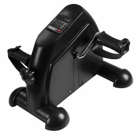 LCD Sreen Stationary Exerciser Mini Pedal Exerciser Cycle Cycling Health Fitness Exercise Bike Indoor Stationary Exercise Cycling Duty Black