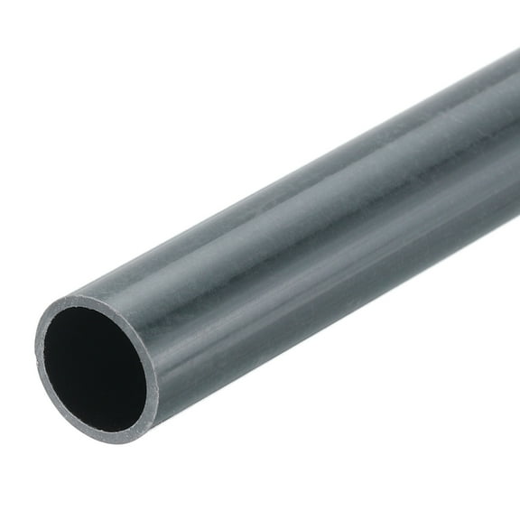 Uxcell Rigid Round Pipe 10mm ID 12mm OD 8" Length Dark Grey High Impact for Water Pipe, Crafts, Cable Sleeves