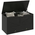 thumbnail image 1 of HOMCOM Storage Chest with Drawer for Living Room, Wooden Box, 31.5"W, Black, 1 of 10