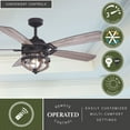 thumbnail image 6 of Vaxcel International F0055 54 in. Barnes Ceiling Fan, Matte Black with Rustic Oak, 6 of 10