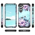 thumbnail image 6 of Casetego for Samsung Galaxy S23 Case,Compatible with 2 Pack [HD Screen Protector+Tempered Glass Camera Lens Protector] Floral Heavy Duty Shockproof Protective Phone Cover,Blue Flower, 6 of 8