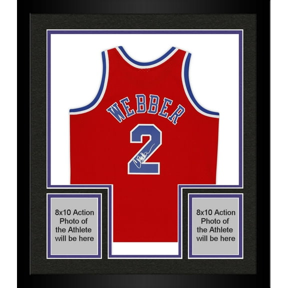 Framed Chris Webber Sacramento Kings Autographed Red Statement 1994-1995 Mitchell & Ness Replica Jersey - Fanatics Authentic Certified