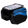 thumbnail image 1 of Sacoche de cadre de vélo à double poche pour téléphone portable et écran tactile, bleu, 1 of 4