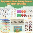 thumbnail image 7 of Dinosaur Party Favors for Kids, 64 Pcs Dino Gifts with Hatchable Eggs, Skeleton Models & Mini Dinosaurs, Magnifying Glass, Wristbands & 3D Stickers, Birthday Party Supplies for Boys Girls, 7 of 7