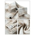 thumbnail image 5 of Aunavey Women Casual Plaid Shirt Coat Top Button Down Long Sleeve Jacket Shackets Outwear, 5 of 5